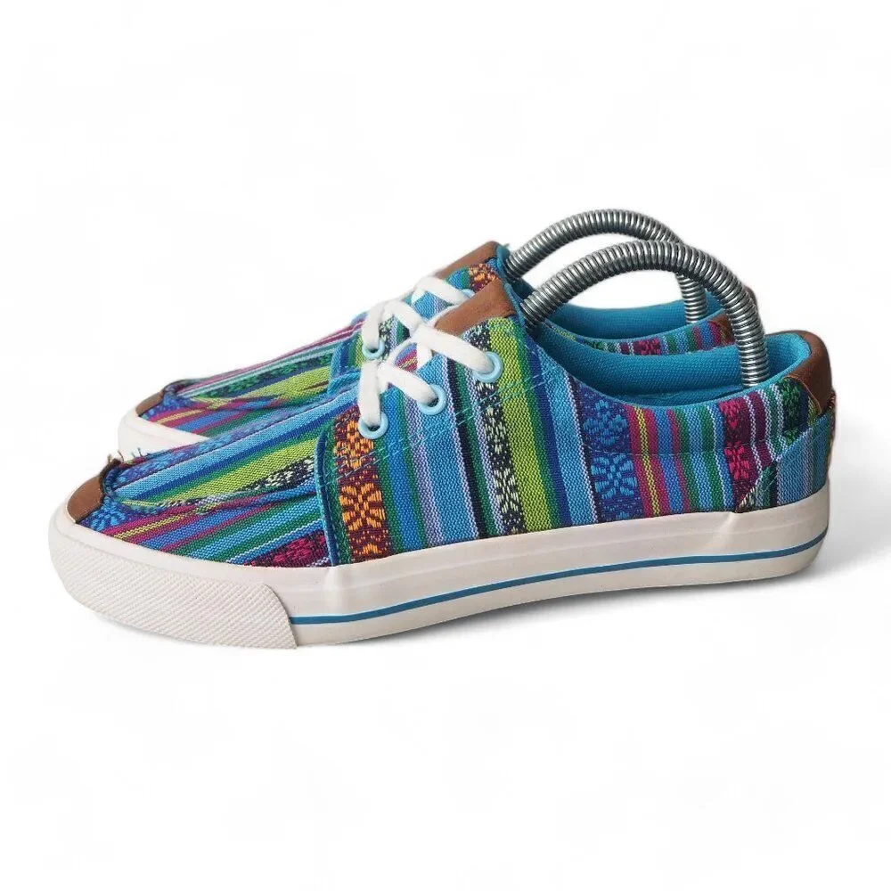 Roper Angel Fire Aztec Southwestern Casual Sneakers Multicolor Women's‎ 8.5